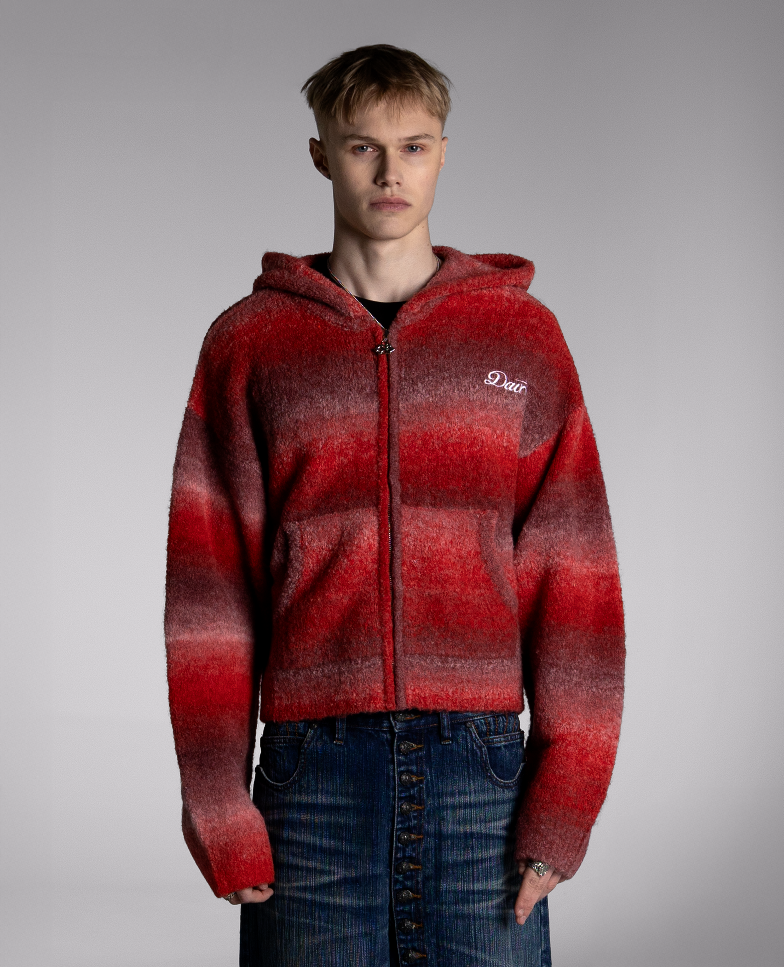 SOLAR RED GRADIENT ZIP