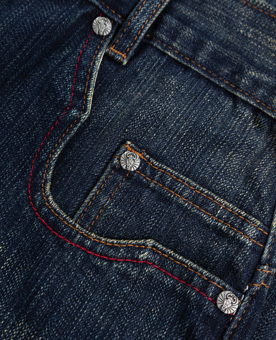 USED POCKETS STRAIGHT DENIM