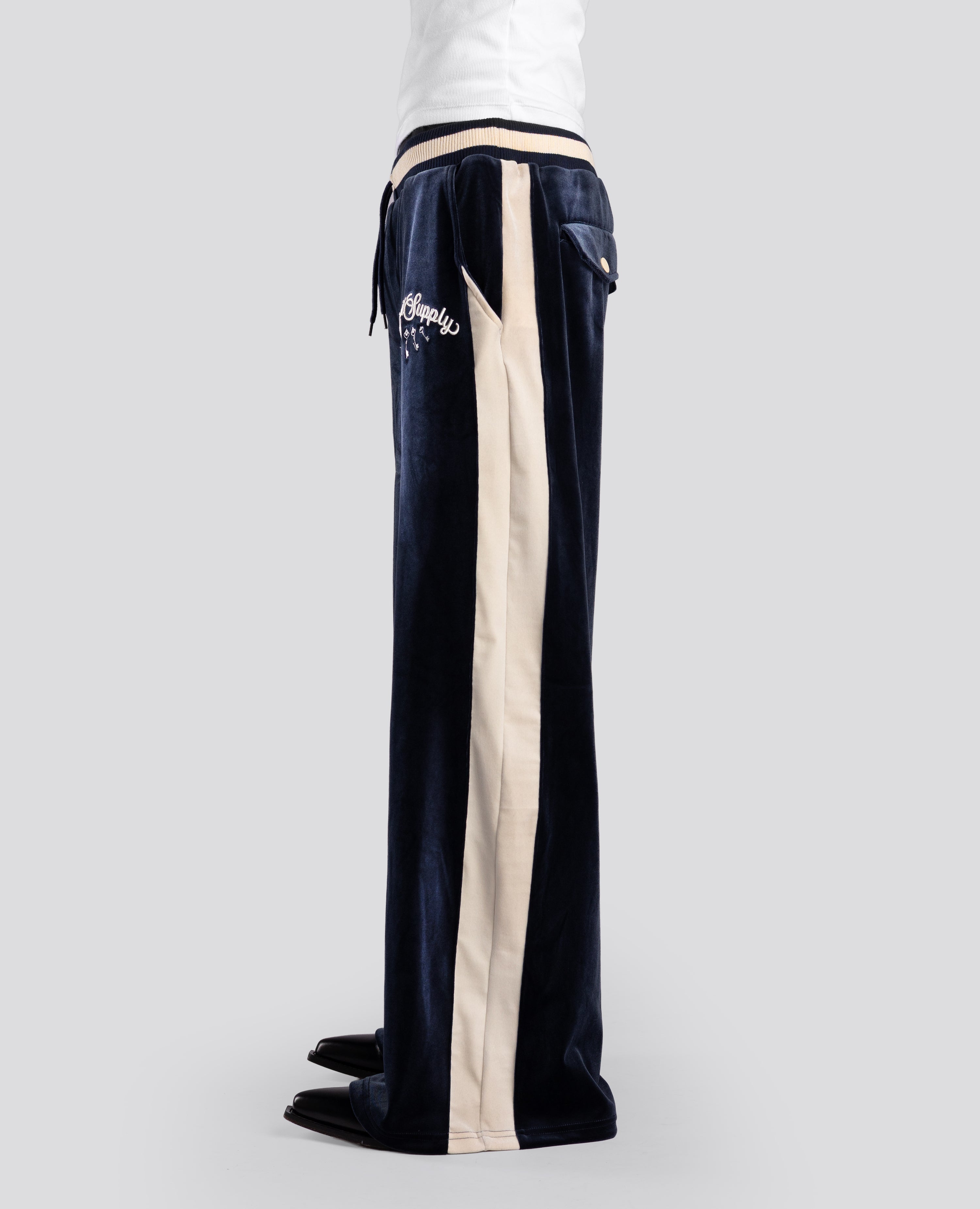 PALACEBLUE VELVET JOGGERS