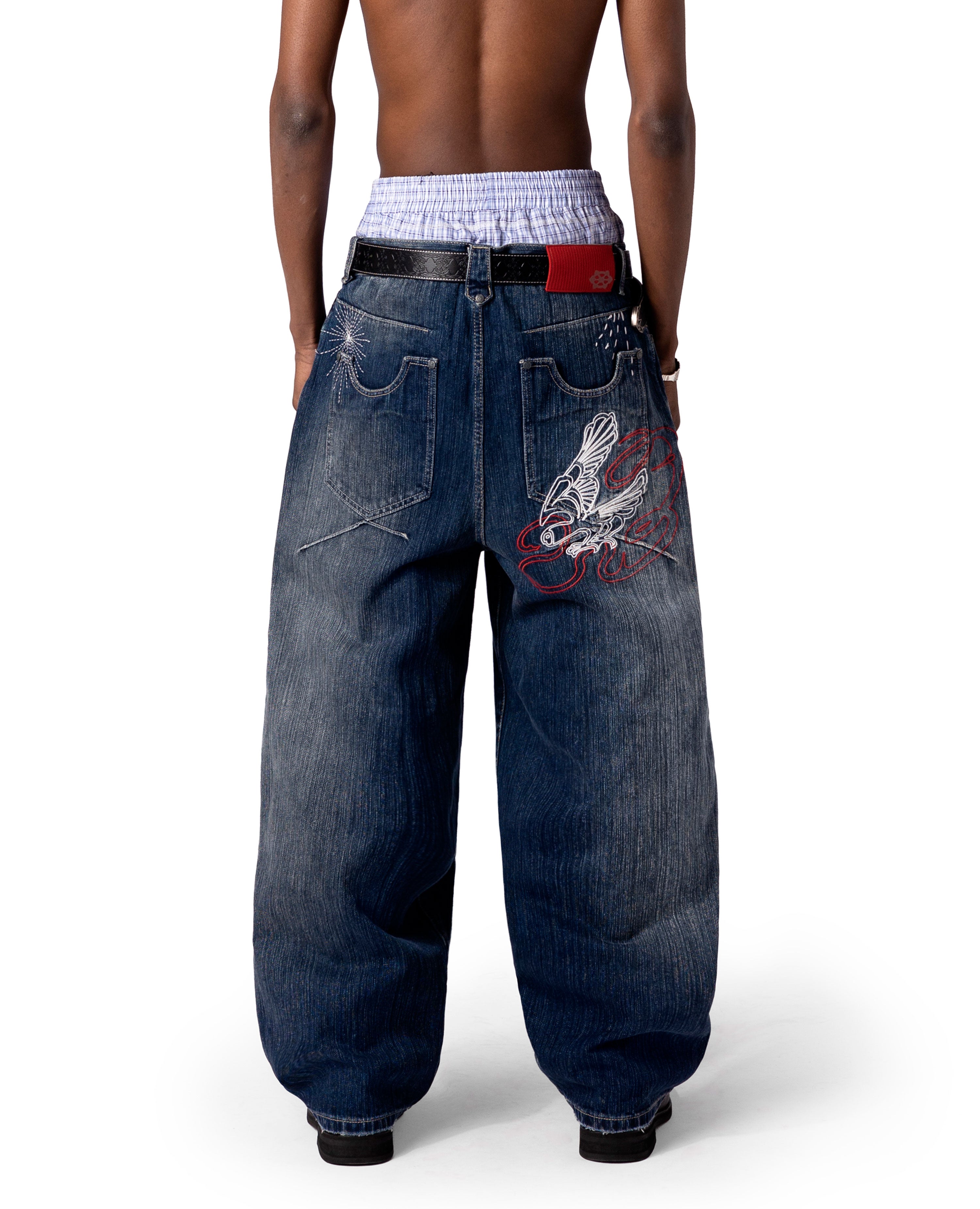 BLUE WILDLIFE LOOSE-FIT DENIM