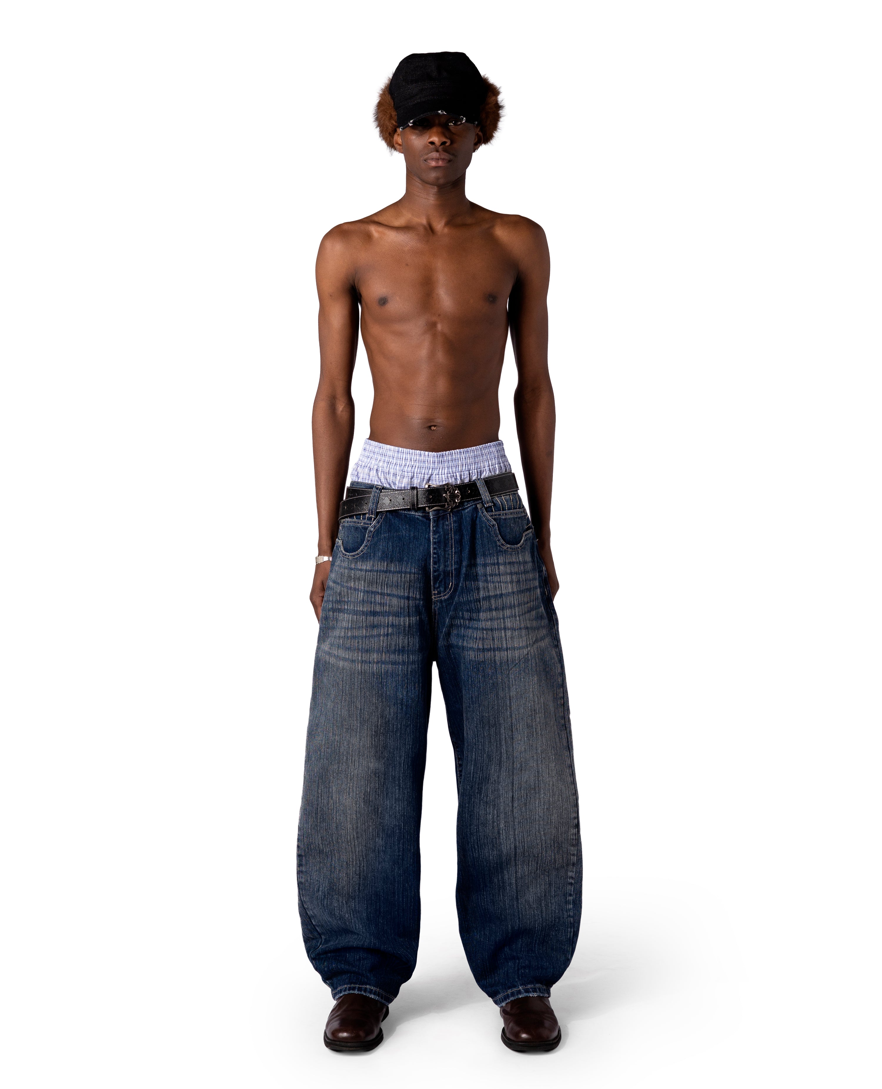 BLUE WILDLIFE LOOSE-FIT DENIM