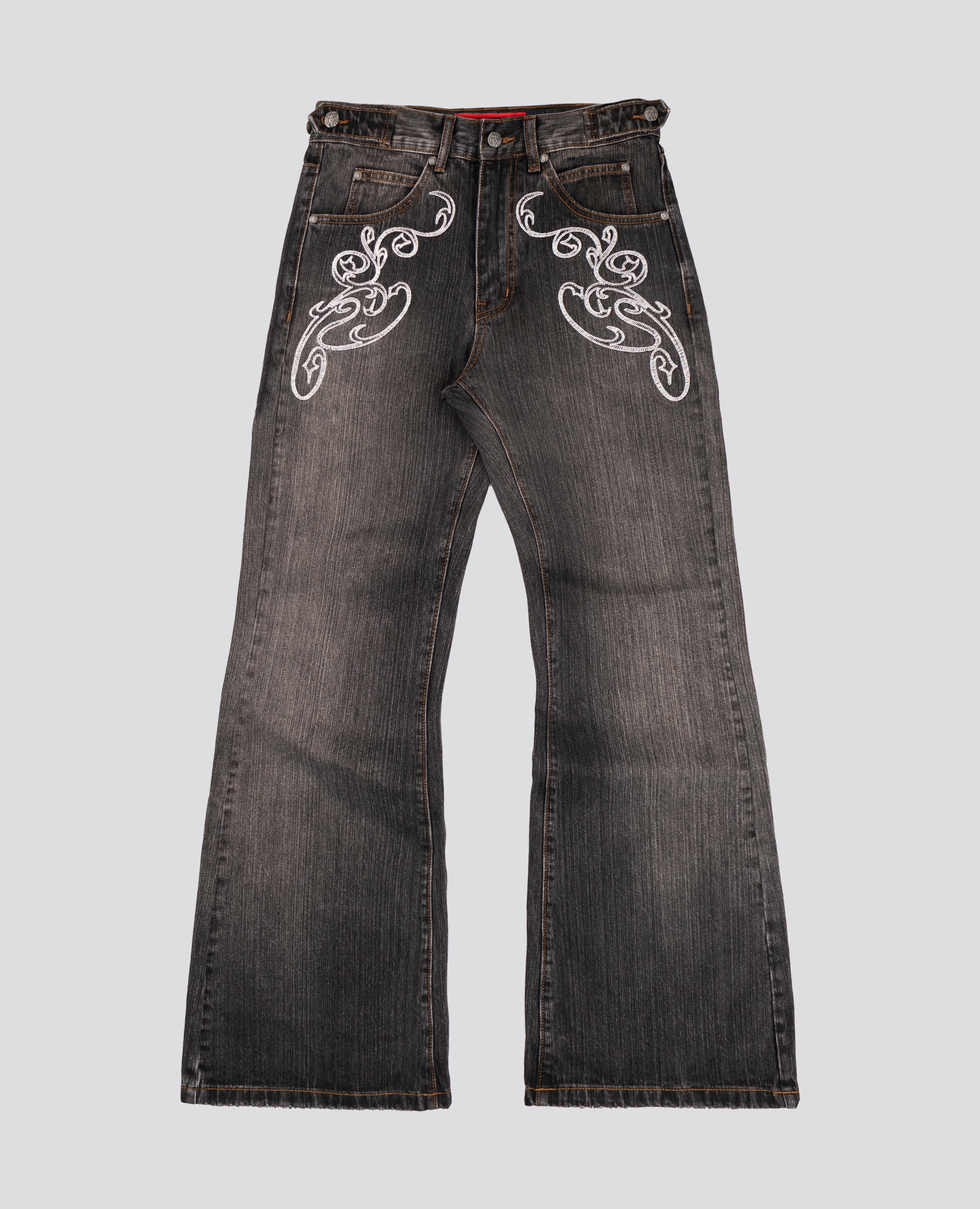 BLACK OPENING BOOTCUT DENIM