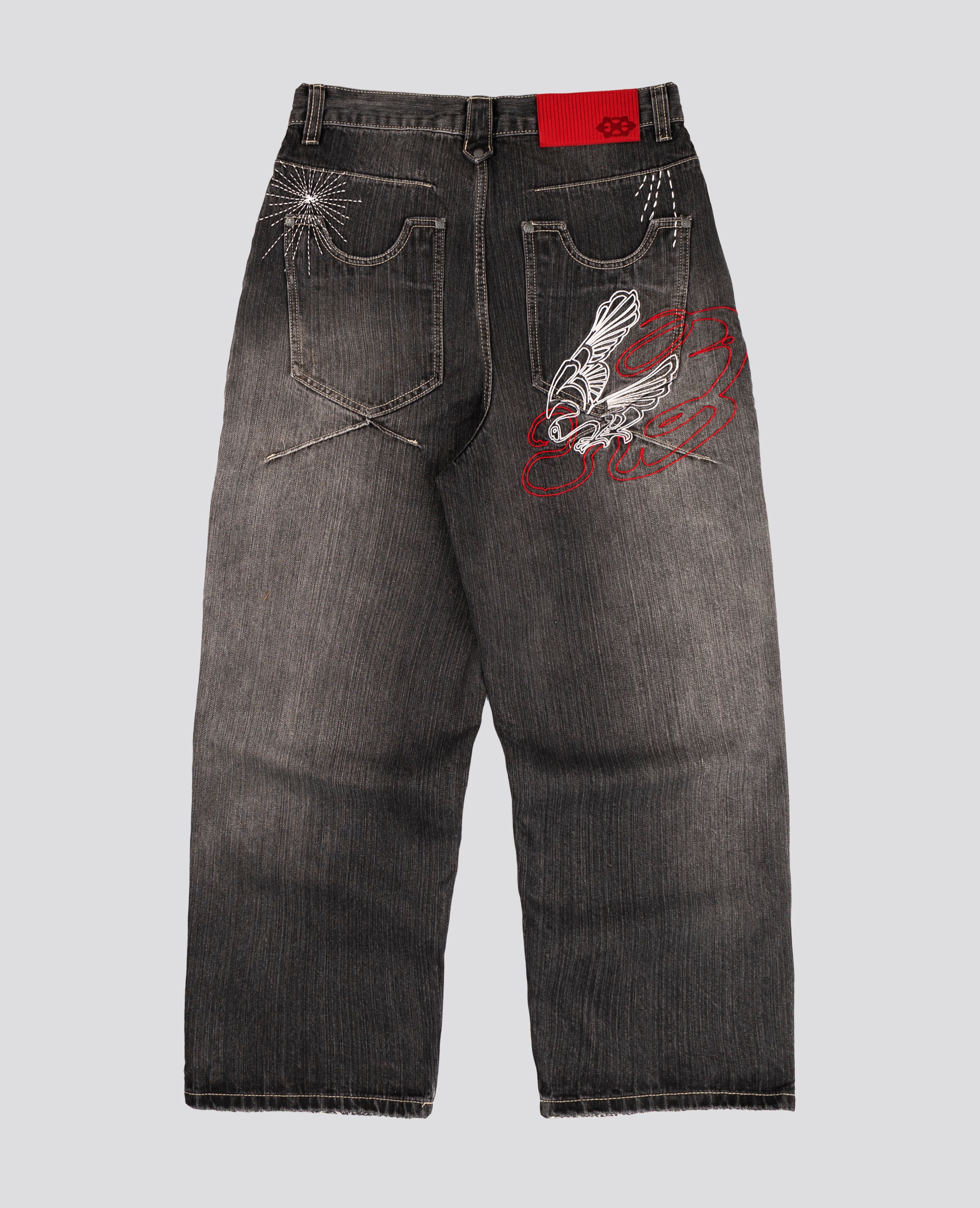 BLACK WILDLIFE LOOSE-FIT DENIM