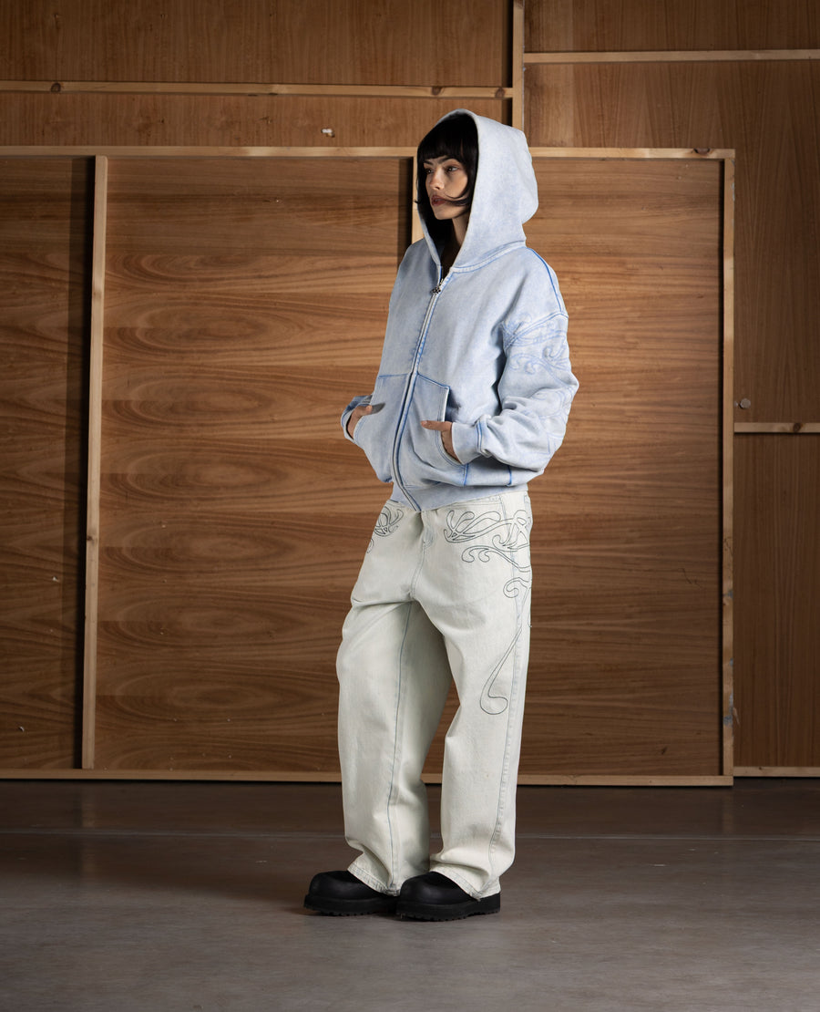BLUE ART NOUVEAU ZIP