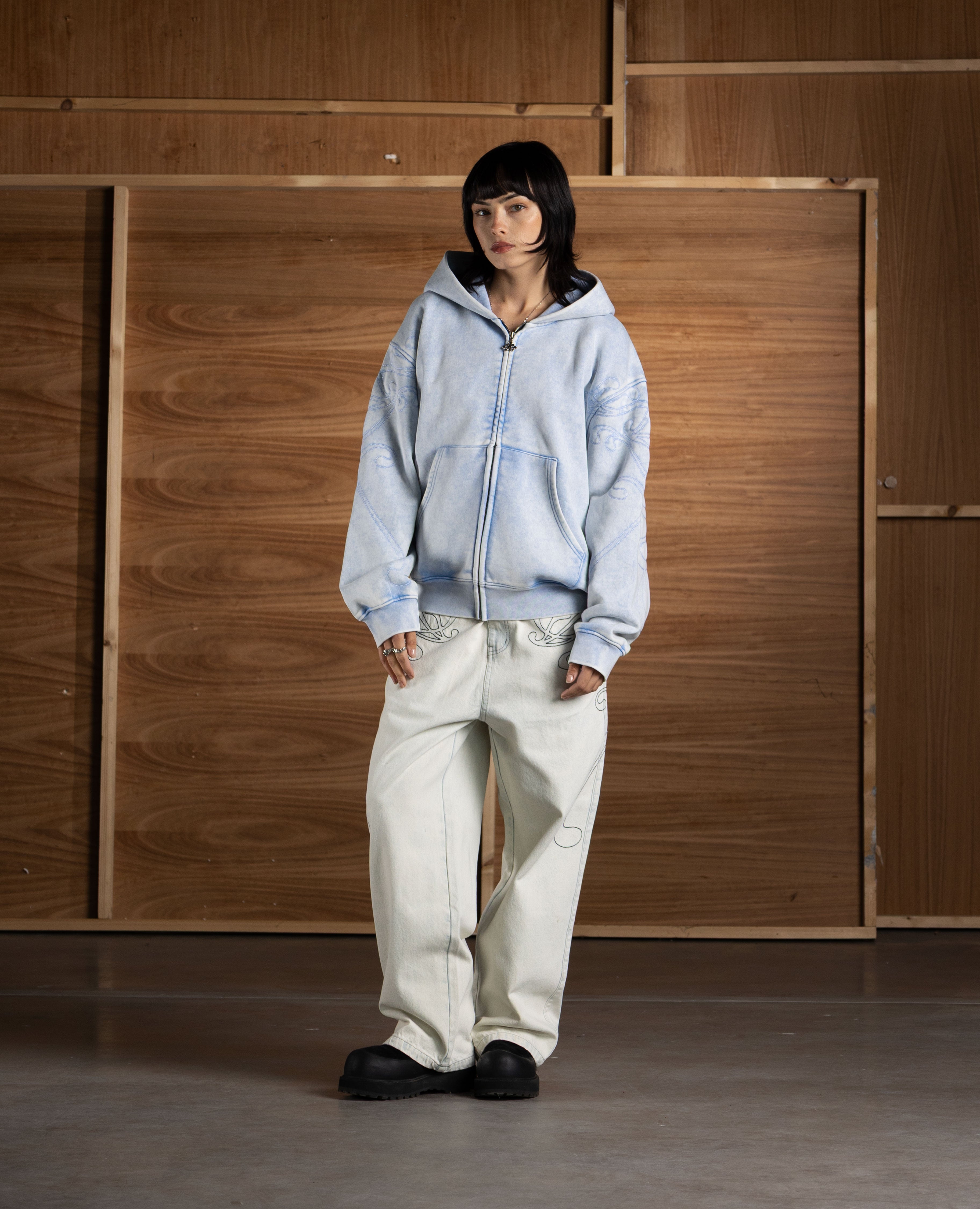 BLUE ART NOUVEAU ZIP