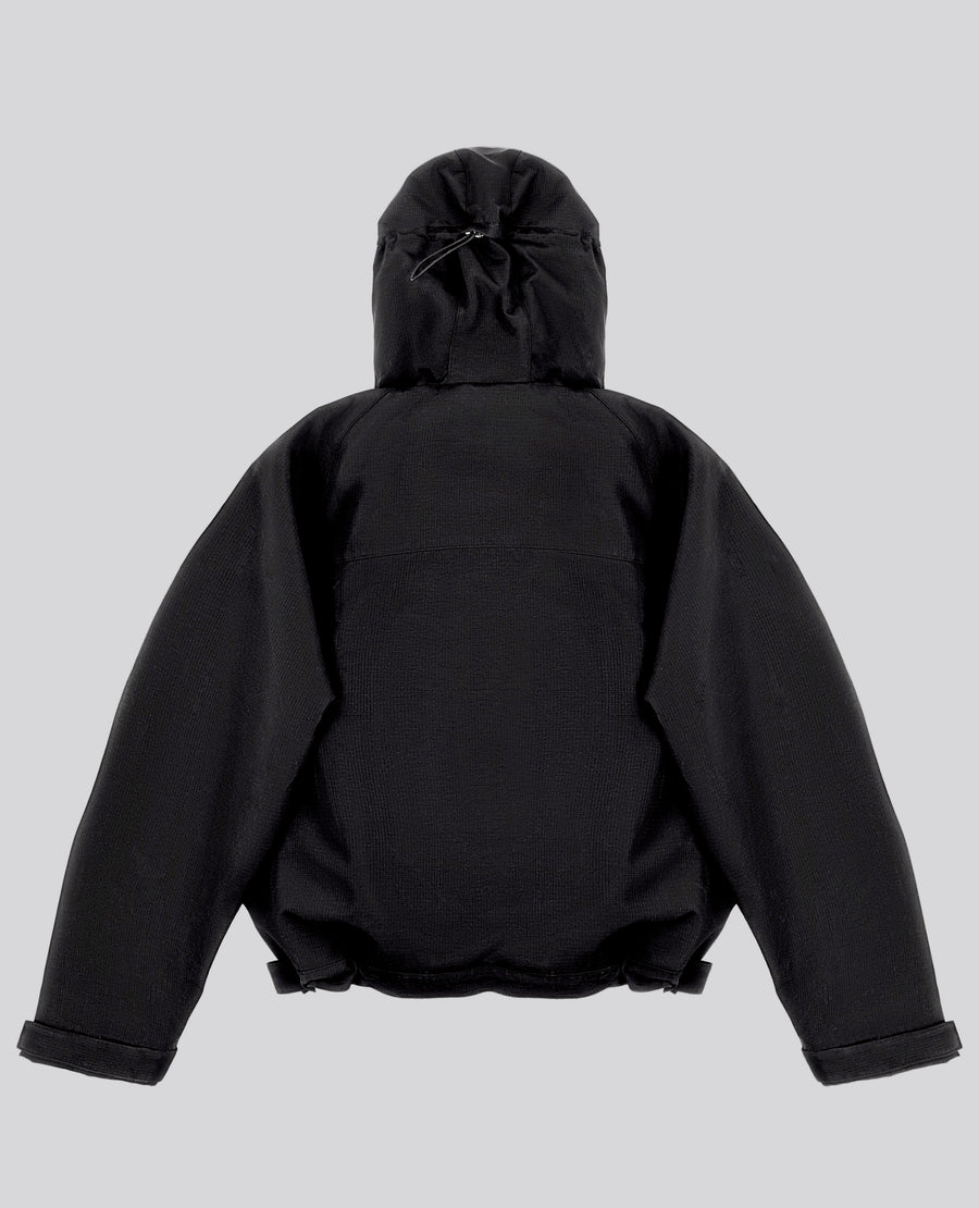 BLACK WINDBREAKER JACKET