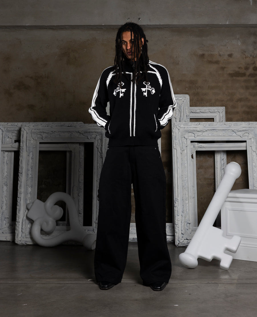 CROSSKEY ZIPPER KNIT