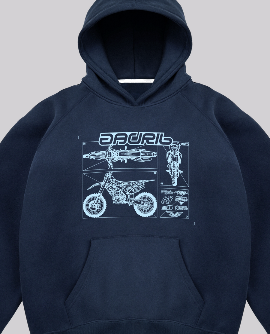 BLUE MOTOR HOODIE