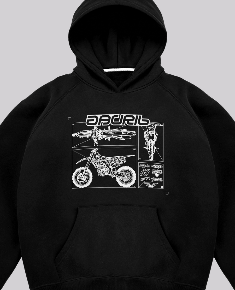 BLACK MOTOR HOODIE