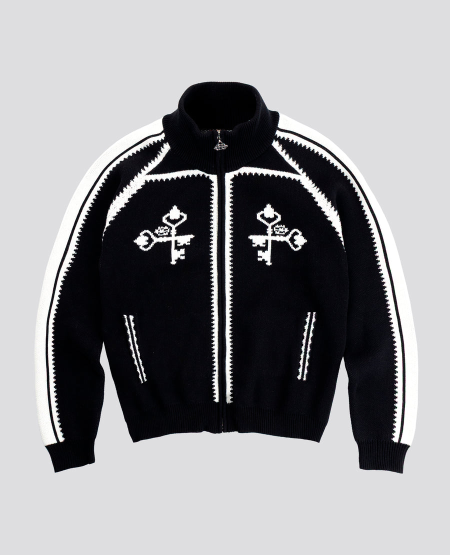 CROSSKEY ZIPPER KNIT