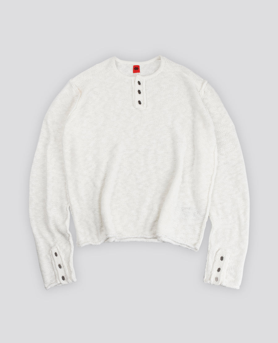 MESH COTTON LONGSLEEVE BUTTON UP