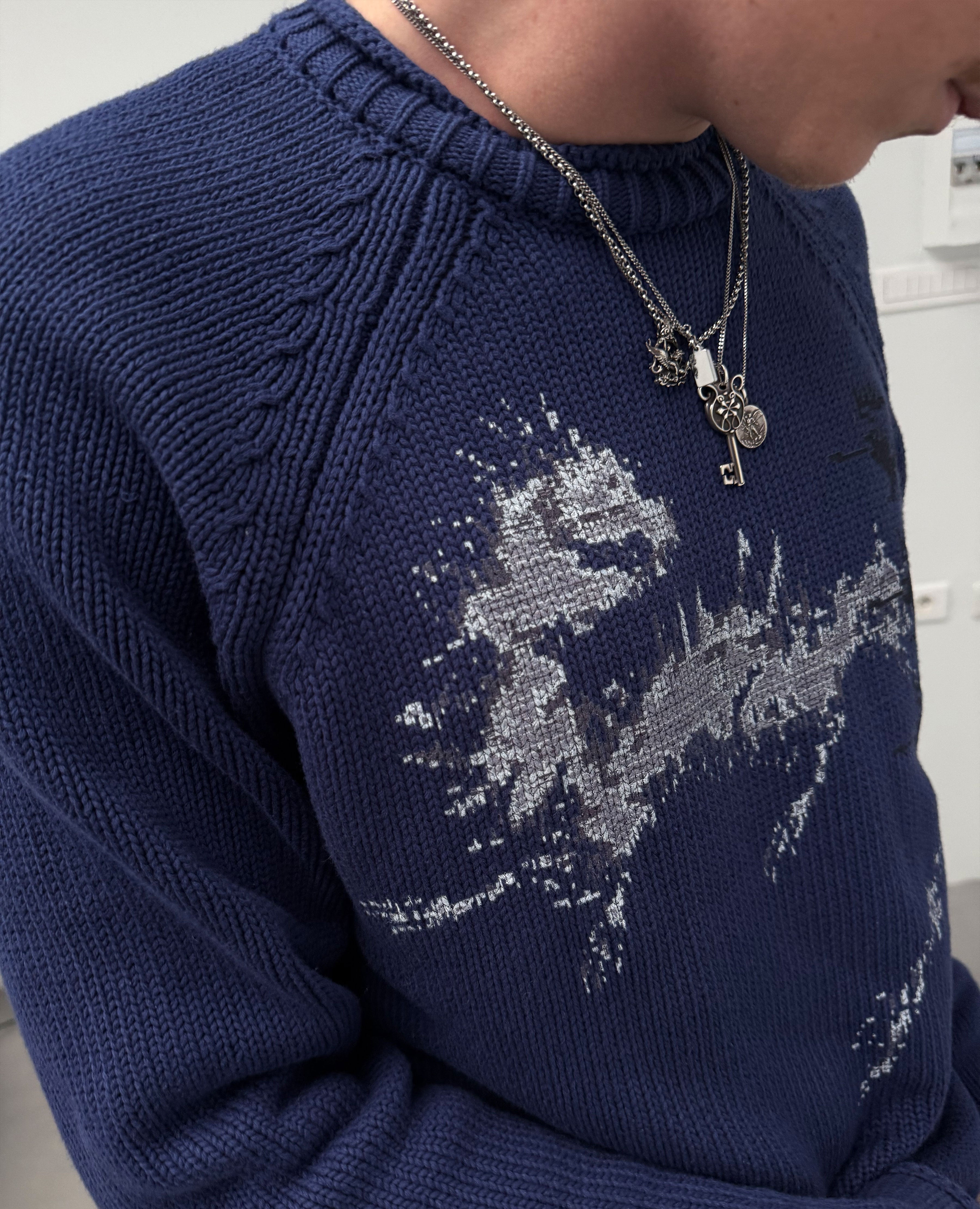 DARKBLUE LOSTBEAST KNITWEAR