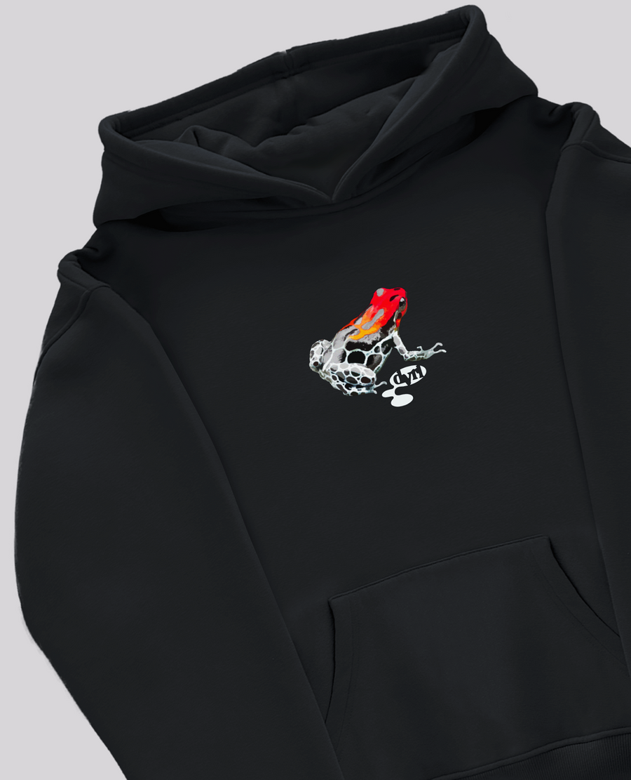 BLACK RAINETTE HOODIE