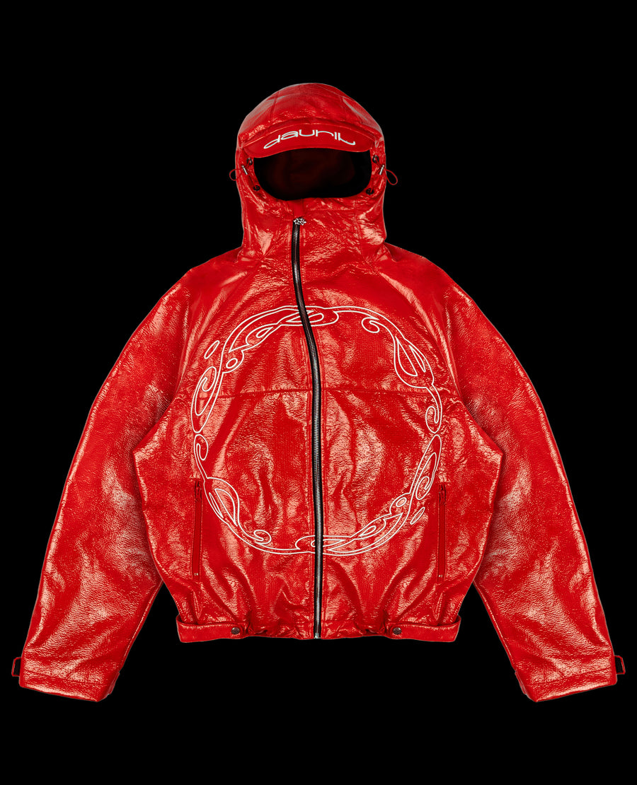 RED WINDBREAKER JACKET